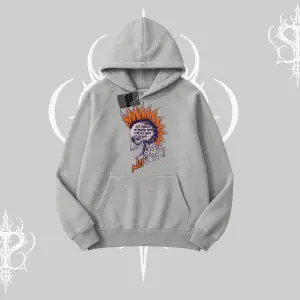 Kapşonlu Sweatshirt Burning Skull Rebel Street Anthem