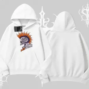 Kapşonlu Sweatshirt Burning Skull Rebel Street Anthem