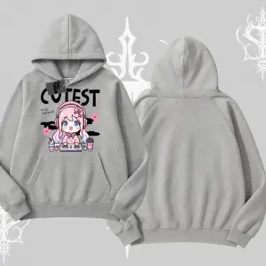 Kapşonlu Sweatshirt Cute Anime Gamer Girl Baskılı