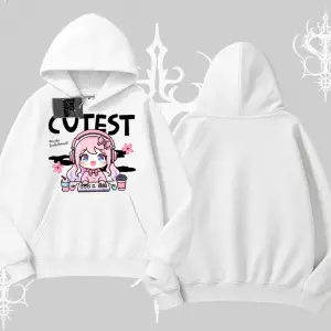 Kapşonlu Sweatshirt Cute Anime Gamer Girl Baskılı