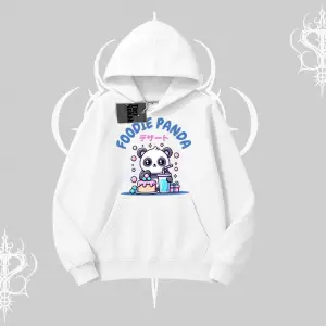 Kapşonlu Sweatshirt Foodie Panda Tatlı ve Sevimli Panda Baskılı