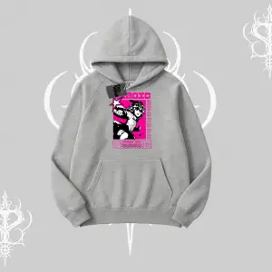Kapşonlu Sweatshirt Heroic Anime Girl Japon Stil Grafik Baskılı