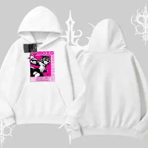 Kapşonlu Sweatshirt Heroic Anime Girl Japon Stil Grafik Baskılı