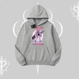 Kapşonlu Sweatshirt Kawaii Cyberpunk Kız Japon Stil Baskı