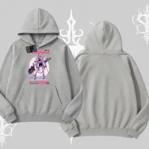 Kapşonlu Sweatshirt Kawaii Cyberpunk Kız Japon Stil Baskı