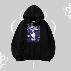 Kapşonlu Sweatshirt Neo Tokyo Girl Y2K Street Anime Aesthetic