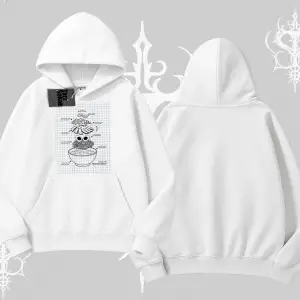 Kapşonlu Sweatshirt Noodle Theory Hand Drawn Concept