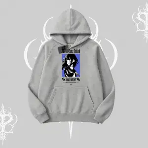 Kapşonlu Sweatshirt Oversize Anime Kız Baskılı