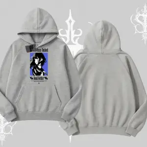 Kapşonlu Sweatshirt Oversize Anime Kız Baskılı