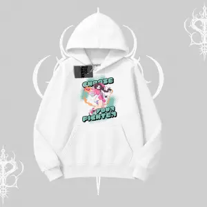 Kapşonlu Sweatshirt Oversize  Anime Kız Desenli Japon Stil