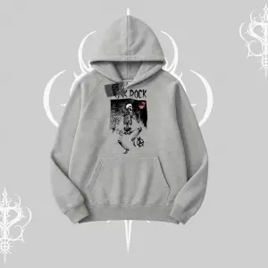 Kapşonlu Sweatshirt Punk Rock Chaos Skeleton Riot