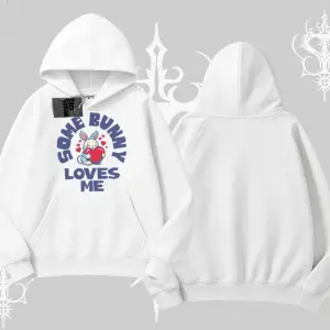Kapşonlu Sweatshirt Sevimli Tavşan Some Bunny Loves Me Baskılı