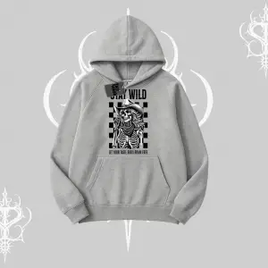 Kapşonlu Sweatshirt Stay Wild Rock Spirit Urban Riot