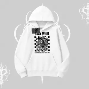 Kapşonlu Sweatshirt Stay Wild Rock Spirit Urban Riot
