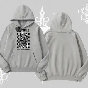 Kapşonlu Sweatshirt Stay Wild Rock Spirit Urban Riot