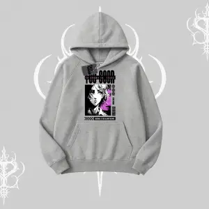 Kapşonlu Sweatshirt Too Good Anime Girl Grafik Baskılı