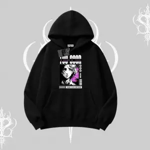 Kapşonlu Sweatshirt Too Good Anime Girl Grafik Baskılı