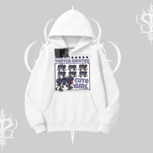 Kapşonlu Sweatshirt Twitch Emotes Cute Girl Anime Expression
