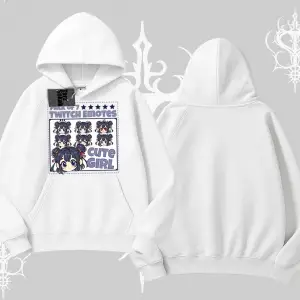 Kapşonlu Sweatshirt Twitch Emotes Cute Girl Anime Expression