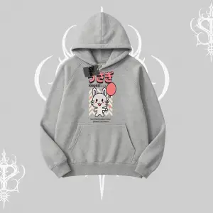 Kapşonlu Sweatshirt Usagi Kawaii Cute Heart Energy