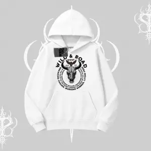 Kapşonlu Sweatshirt Wild & Road Western Skull Biker Street Culture