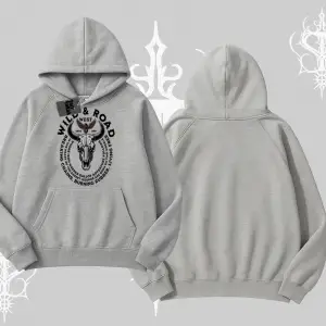Kapşonlu Sweatshirt Wild & Road Western Skull Biker Street Culture