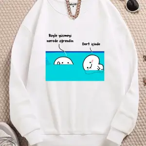 Karı Kıza Köstebek Sokak Trend Tasarım Harajuku/Gotik Beyaz