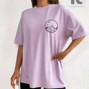 Karikatür Grafik Damla Omuz Tişörtü