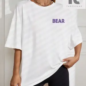 Karikatür & Harf Grafik Düşük Omuz Oversize Tişört