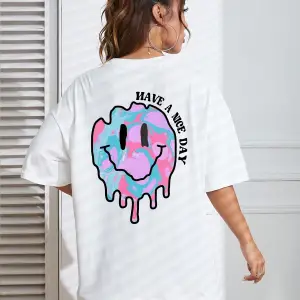 Karikatür ve Grafik tasarım Oversize T-shirt Cartoon/Letter serisi kod156