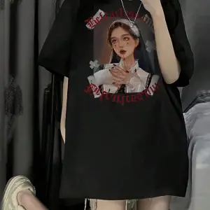 Karikatür ve Grafik tasarım Oversize T-shirt Cartoon/Letter serisi kod169