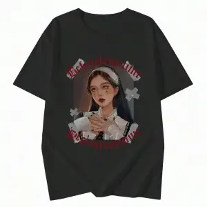 Karikatür ve Grafik tasarım Oversize T-shirt Cartoon/Letter serisi kod169