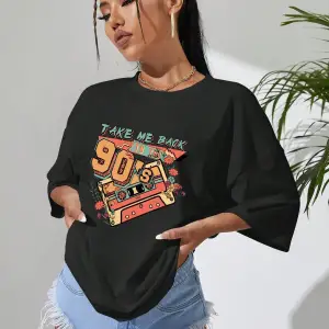 Karikatür ve Grafik tasarım Oversize T-shirt Cartoon/Letter serisi kod20