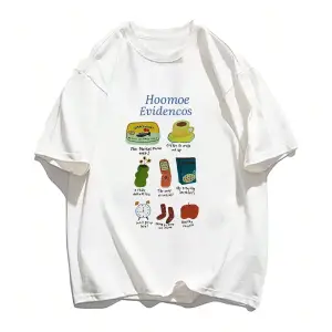 Karikatür ve Grafik tasarım Oversize T-shirt Cartoon/Letter serisi kod299