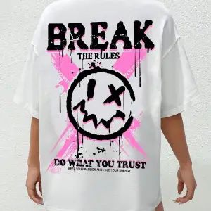 Karikatür ve Grafik tasarım Oversize T-shirt Cartoon/Letter serisi kod308