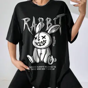 Karikatür ve Grafik tasarım Oversize T-shirt Cartoon/Letter serisi kod34