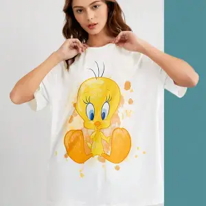 Karikatür ve Grafik tasarım Oversize T-shirt Cartoon/Letter serisi kod393