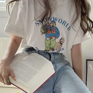 Karikatür ve Grafik tasarım Oversize T-shirt Cartoon/Letter serisi kod394