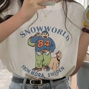 Karikatür ve Grafik tasarım Oversize T-shirt Cartoon/Letter serisi kod394