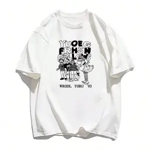 Karikatür ve Grafik tasarım Oversize T-shirt Cartoon/Letter serisi kod428