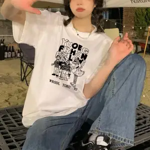 Karikatür ve Grafik tasarım Oversize T-shirt Cartoon/Letter serisi kod506