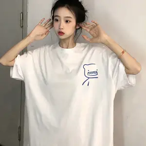 Karikatür ve Grafik tasarım Oversize T-shirt Cartoon/Letter serisi kod512