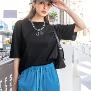 Karikatür ve Grafik tasarım Oversize T-shirt Cartoon/Letter serisi kod621