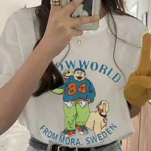 Karikatür ve Grafik tasarım Oversize T-shirt Cartoon/Letter serisi kod635