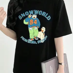 Karikatür ve Grafik tasarım Oversize T-shirt Cartoon/Letter serisi kod635