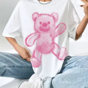 Karikatür ve Grafik tasarım Oversize T-shirt Cartoon/Letter serisi kod716