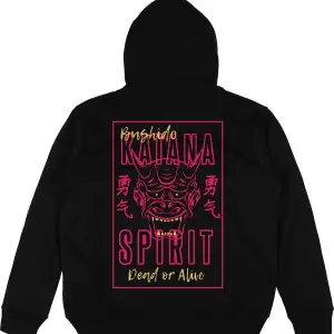 Katana Siyah Oversize Unisex Kapüşonlu Sweatshirt Hoodie