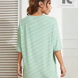 Katı Damla Omuz Tişörtü