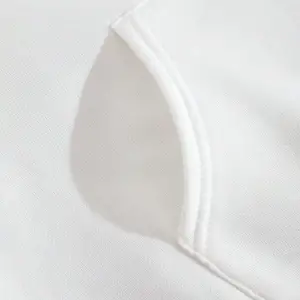 Katı Kanguru Cepli İpli Kapüşonlu Üst Beyaz