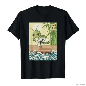 Kawaii Dövüş Sanatları Praying Mantis T-shirt Erkekler Kadınlar Için % 100% Pamuk T Shirt Kıs